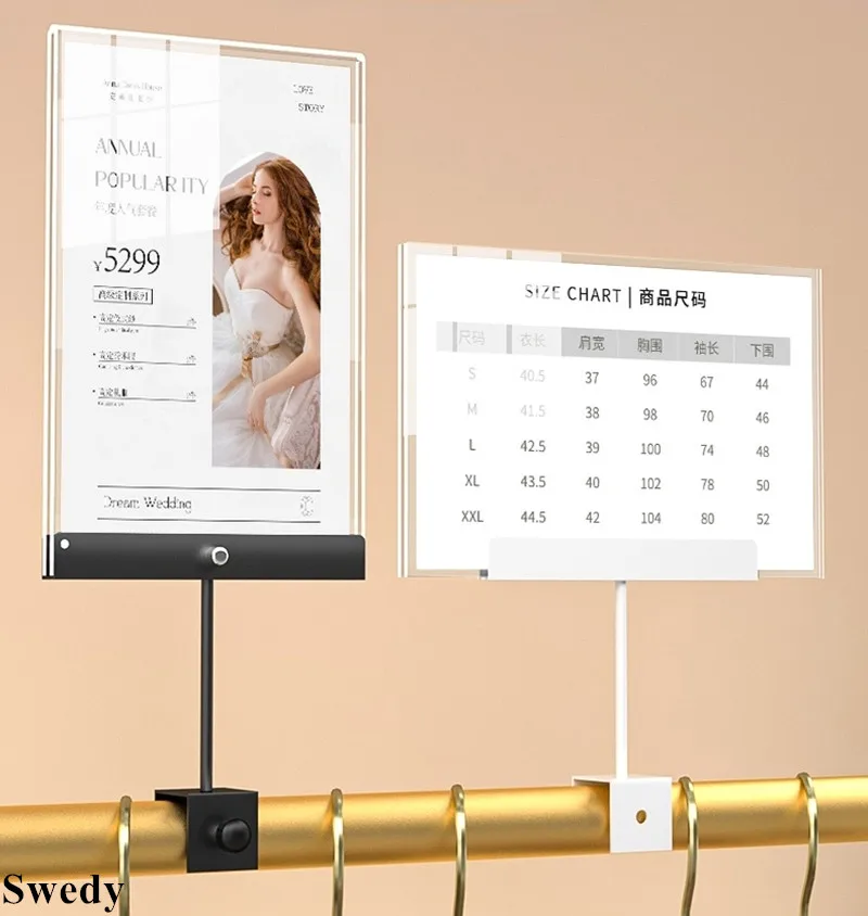 A4 210x297mm Stainless Steel Clothing Store Promotion Price Paper Poster Frame Advertising POP Clip Acrylic Sign Holder Stand
A4 210x297mm Stainless Steel Clothing Store Promotion Price Paper Poster Frame Advertising POP Clip Acrylic Sign Holder Stand
