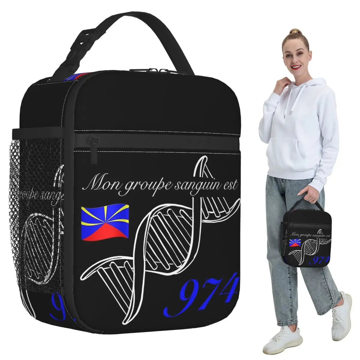 974 Reunion Island Flag Insulated Lunch Bag for Kids School Cooler Thermal Food Box Tote Portable Lunch Boxes Container
974 Reunion Island Flag Insulated Lunch Bag for Kids School Cooler Thermal Food Box Tote Portable Lunch Boxes Container