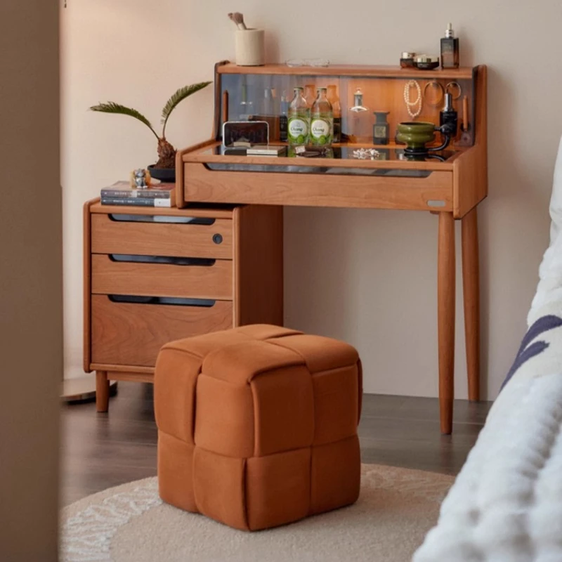Solid wood combination dresser, bedroom makeup table, bedside table, integrated cherry wood bedside table, small apartment
Solid wood combination dresser, bedroom makeup table, bedside table, integrated cherry wood bedside table, small apartment