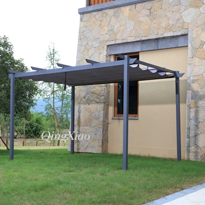 Outdoor Aluminum Pergola with Retractable Top Grape Trellis Gazebo Anti-UV Resistant Backyard Patio Sun Shade Canopy Shelter
Outdoor Aluminum Pergola with Retractable Top Grape Trellis Gazebo Anti-UV Resistant Backyard Patio Sun Shade Canopy Shelter