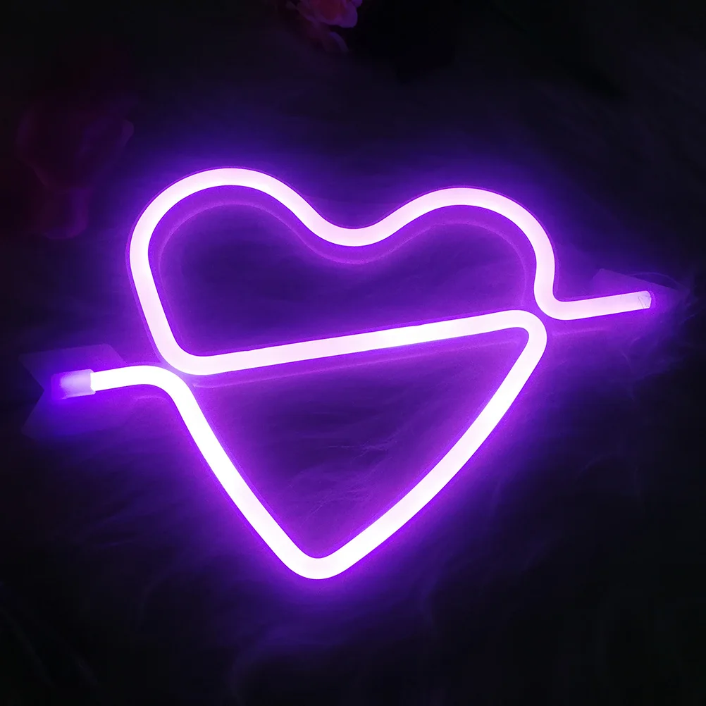 Neon Light Love Heart LED Sign Valentine's Cupid Bow Wall Decor Light USB Powered Bedroom Party Festival Decoration Purple
Neon Light Love Heart LED Sign Valentine's Cupid Bow Wall Decor Light USB Powered Bedroom Party Festival Decoration Purple
