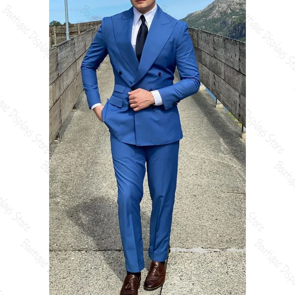 Luxury High Quality Royal Blue Double Breasted Men Suit Two-pieces(Jacket+Pants) Party Prom Wedding Set
Luxury High Quality Royal Blue Double Breasted Men Suit Two-pieces(Jacket+Pants) Party Prom Wedding Set