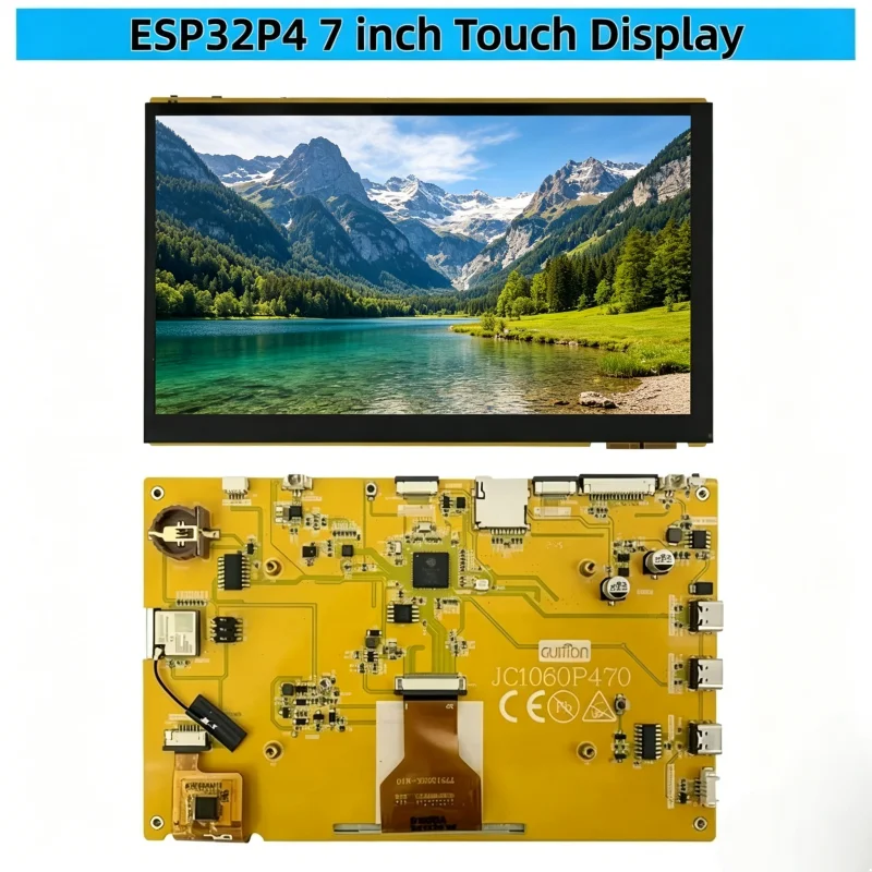 ESP32-P4 Development Board 7 Inch Inch HMI LCD Touch Display 1024 * 600 DSI MIPI Capacitive Onboard For Arduino LVGL
ESP32-P4 Development Board 7 Inch Inch HMI LCD Touch Display 1024 * 600 DSI MIPI Capacitive Onboard For Arduino LVGL