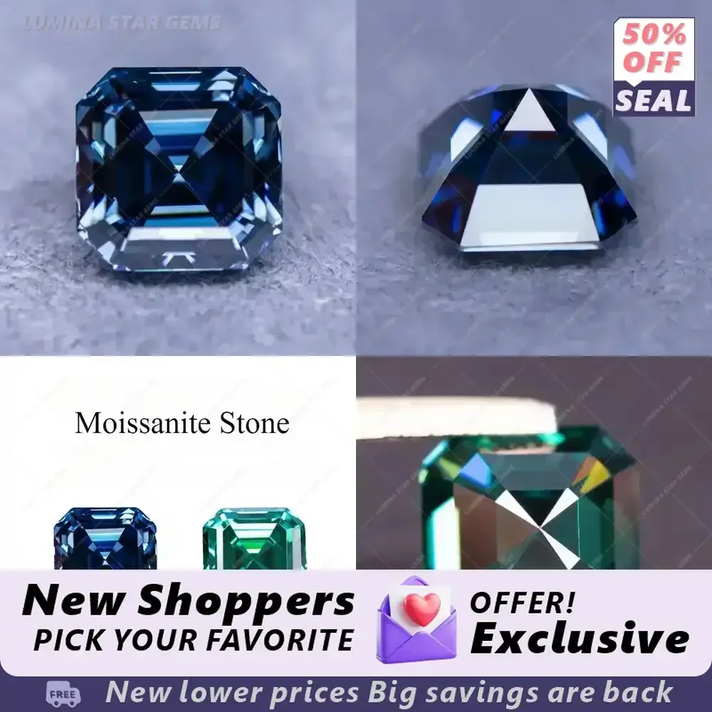 Lab Grown Sapphire Beads for Jewelry Making DIY Ring Necklace Charms Craft Supplies Asscher Cut Moissanite Stone Natural
Lab Grown Sapphire Beads for Jewelry Making DIY Ring Necklace Charms Craft Supplies Asscher Cut Moissanite Stone Natural