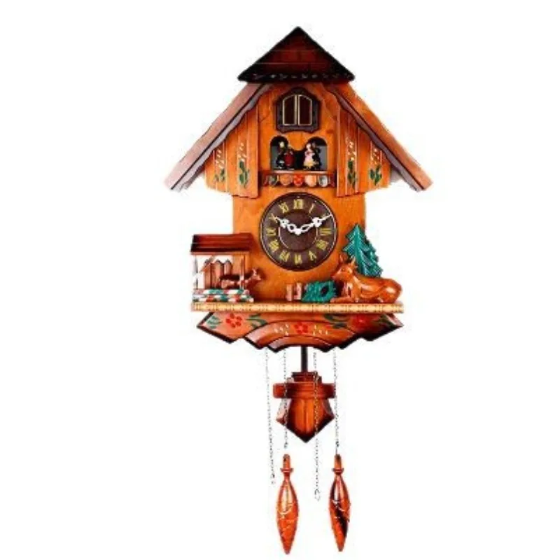 Painter's hand-painted work, cuckoo wall clock, Nordic pastoral style, window music, the hour clock
Painter's hand-painted work, cuckoo wall clock, Nordic pastoral style, window music, the hour clock