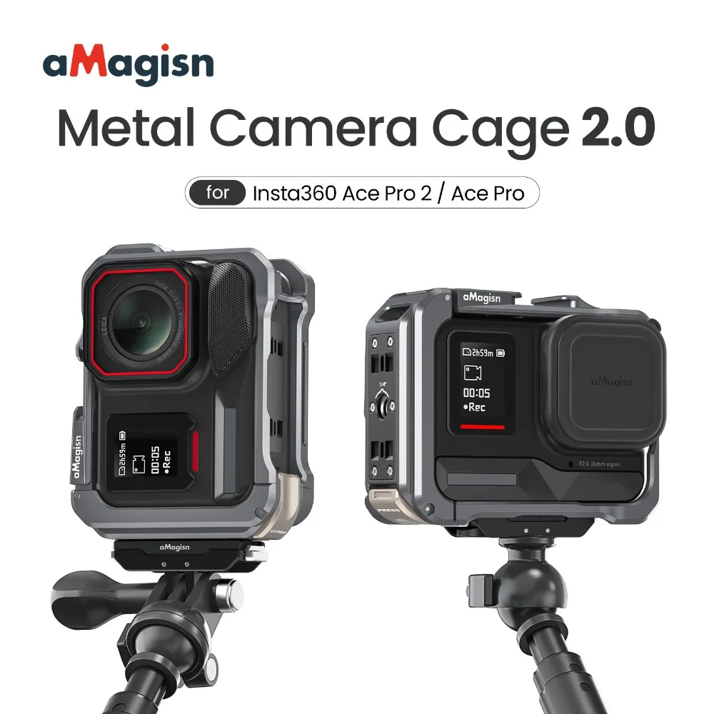 aMagisn Metal Quick-Release Frame Cage 2.0 for Insta360 AcePro 2 / AcePro , Multifunctional Expansion Protective Case Accessory
aMagisn Metal Quick-Release Frame Cage 2.0 for Insta360 AcePro 2 / AcePro , Multifunctional Expansion Protective Case Accessory