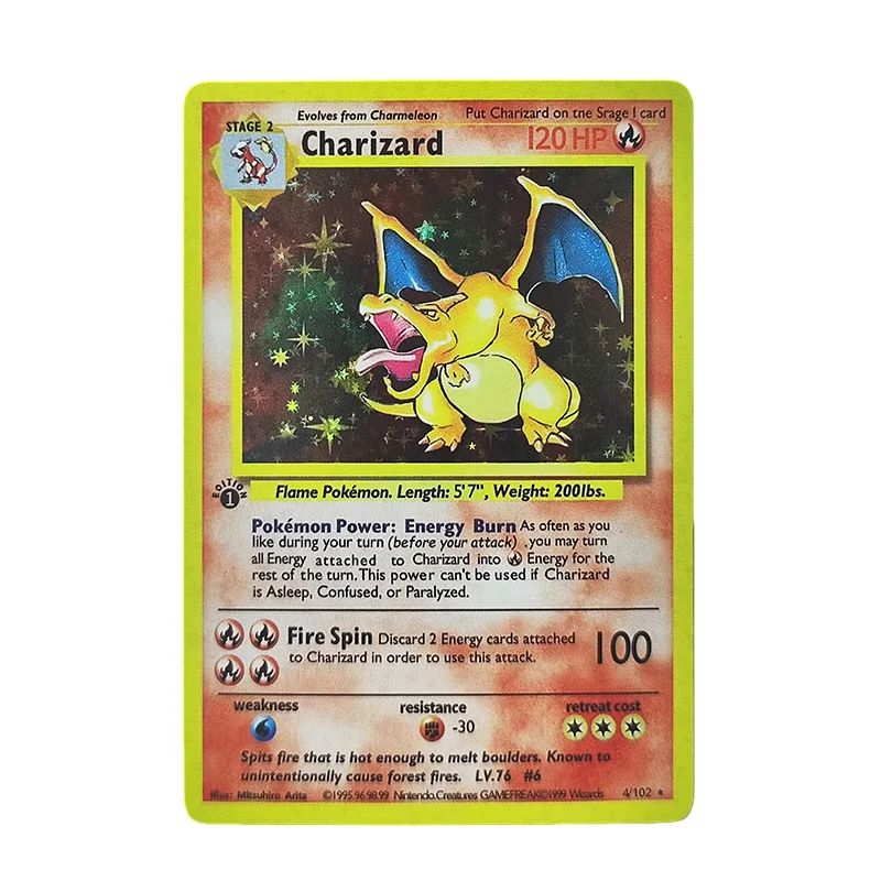 Коллекционная карта для игры PTCG: Proxy POKEMON English GAME 1ST EDITION — Чаризард, Бластойз, Венузавр, Мьюту (голографическая)
Коллекционная карта для игры PTCG: Proxy POKEMON English GAME 1ST EDITION — Чаризард, Бластойз, Венузавр, Мьюту (голографическая)