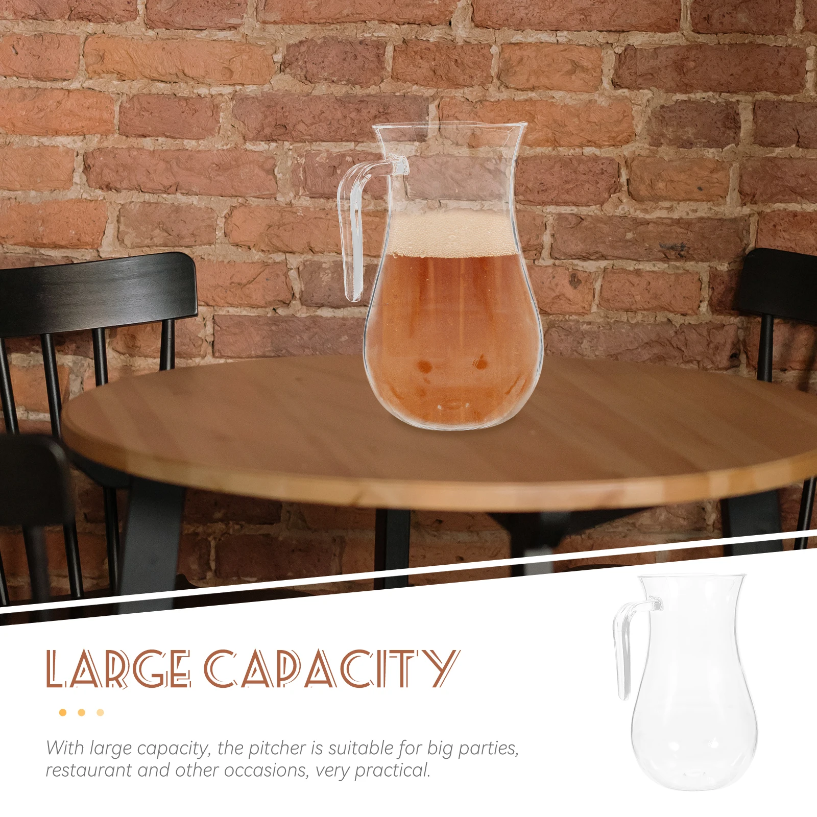 Plastic Decanter Reusable Handheld Liquor Pitcher Smooth Edge Stable Design Beverages Storage 
Plastic Decanter Reusable Handheld Liquor Pitcher Smooth Edge Stable Design Beverages Storage