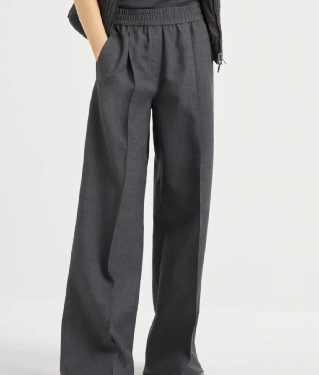 High Waist Loose Wide Leg Pants Women's Grey Woolen Casual Trousers Slimming Long Pants Business Lady Style Straight Cut
High Waist Loose Wide Leg Pants Women's Grey Woolen Casual Trousers Slimming Long Pants Business Lady Style Straight Cut
