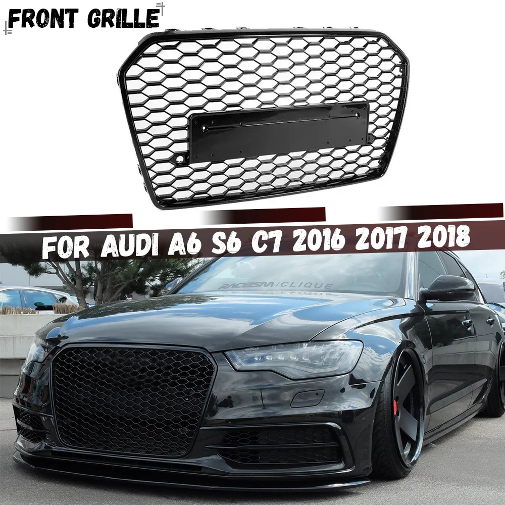 For Audi A6 S6 C7 2016 2017 2018 Car Front Bumper Grill Honeycomb Mesh Front Hood Grille Glossy Black Center Grille
For Audi A6 S6 C7 2016 2017 2018 Car Front Bumper Grill Honeycomb Mesh Front Hood Grille Glossy Black Center Grille
