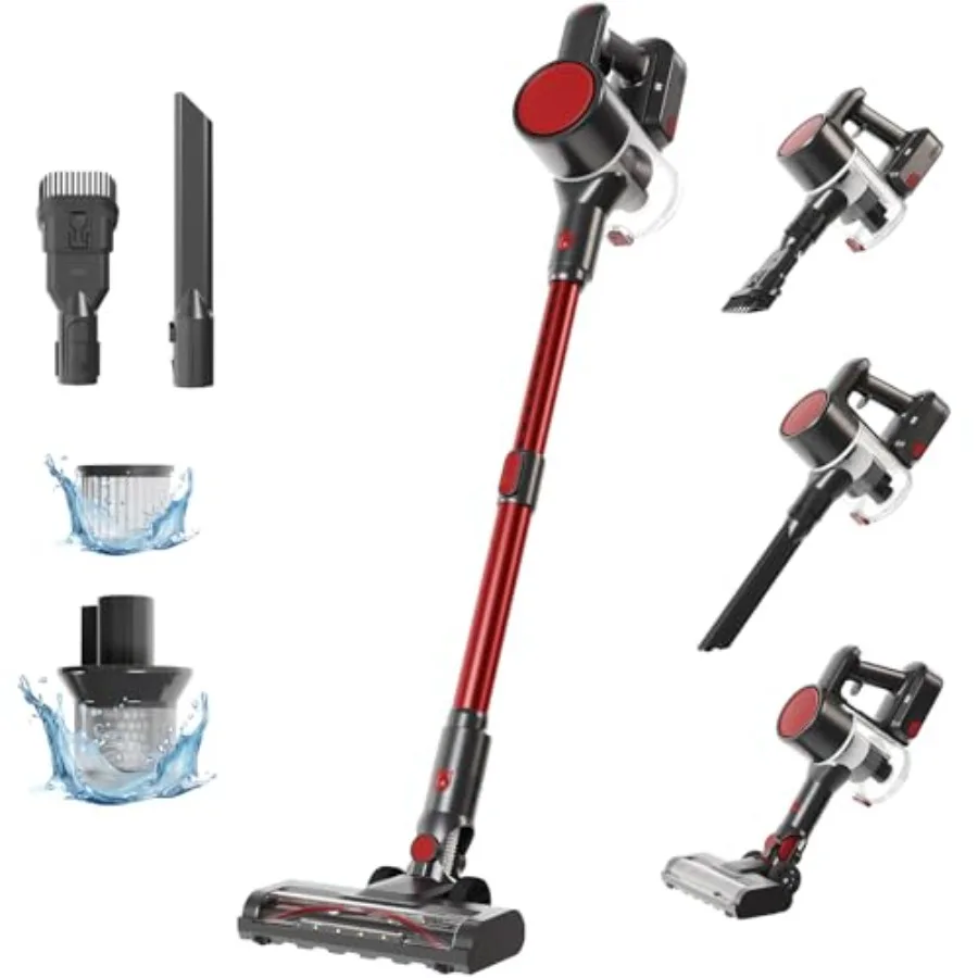 Cordless Vacuum Cleaner, Lightweight Stick Vacuum for Home with Anti-Tangle and LED Lights, Powerful Rechargeable Wireless Clea
Cordless Vacuum Cleaner, Lightweight Stick Vacuum for Home with Anti-Tangle and LED Lights, Powerful Rechargeable Wireless Clea