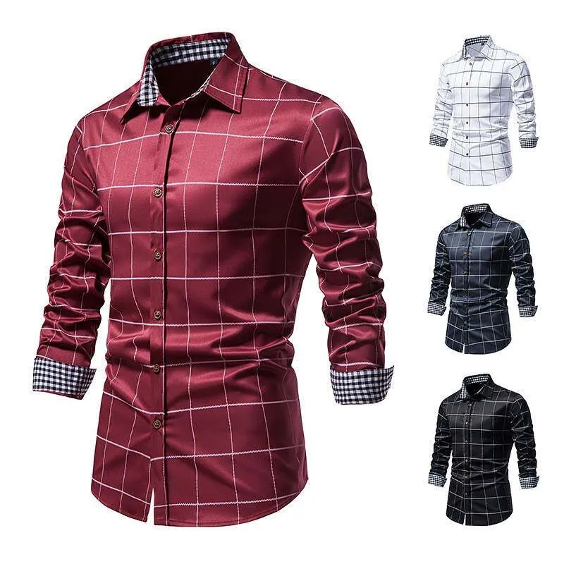 European Style Autumn Plaid Longsved Shirt Men's Thickened PU Leather Fabric Artistic Style Long Sleeve Shirt for Men
European Style Autumn Plaid Longsved Shirt Men's Thickened PU Leather Fabric Artistic Style Long Sleeve Shirt for Men
