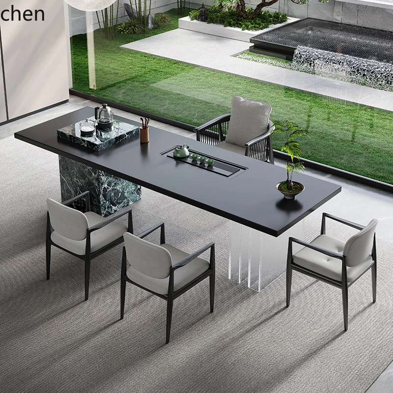 HXL minimalist rock slab tea table and chair combination villa living room tea table light luxury and simple
HXL minimalist rock slab tea table and chair combination villa living room tea table light luxury and simple