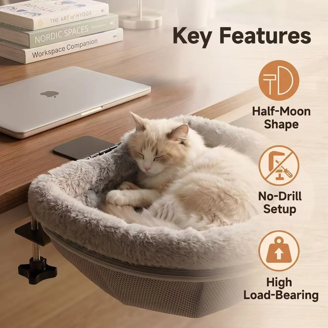 One-click foldable, home desktop office computer bookshelf hanging bed suspension bracket cat bed cat hammock
One-click foldable, home desktop office computer bookshelf hanging bed suspension bracket cat bed cat hammock