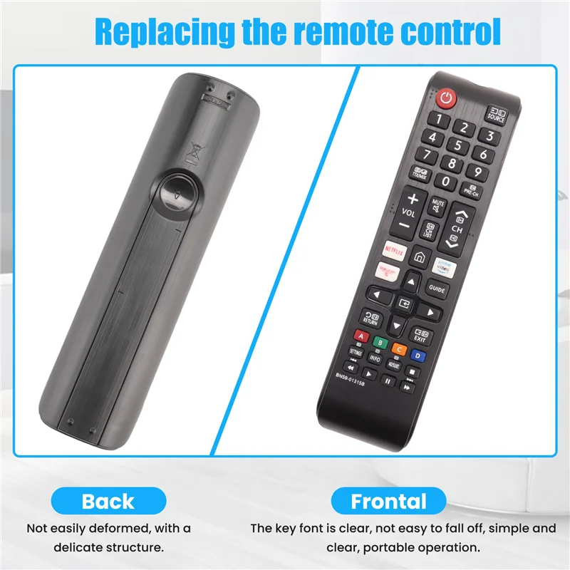 BN59-01315B Remote Control Replacement For Smart TV UE43RU7105 UE50RU7179 With Netflix Prime Video
BN59-01315B Remote Control Replacement For Smart TV UE43RU7105 UE50RU7179 With Netflix Prime Video