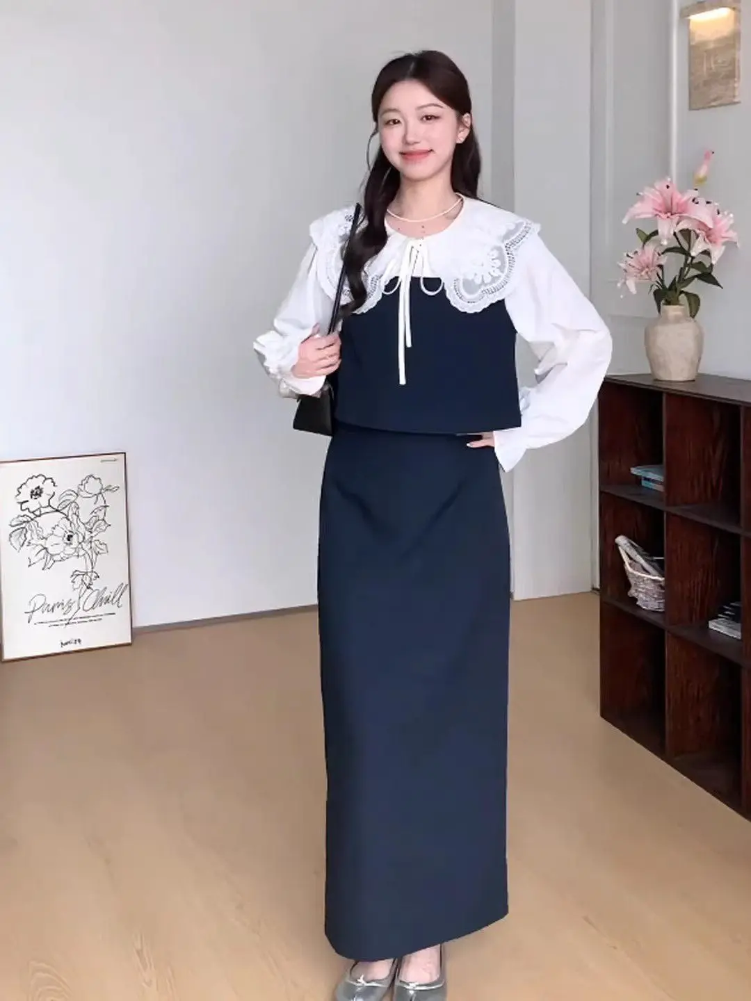 Spring Fashion Casual Long Sleeve Shirt Vest Skirt Set Simple Elegance Three Piece Women's Wear Comfortable Breathable Polyester
Spring Fashion Casual Long Sleeve Shirt Vest Skirt Set Simple Elegance Three Piece Women's Wear Comfortable Breathable Polyester
