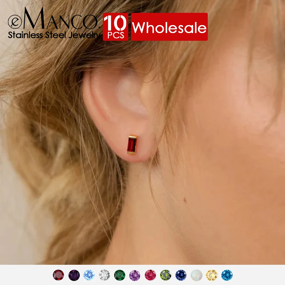 eManco 10PCS Stainless Steel Gold-Plated Colorful Birthstone Earrings High-end Rhinestone Jewelry Christmas Gifts
eManco 10PCS Stainless Steel Gold-Plated Colorful Birthstone Earrings High-end Rhinestone Jewelry Christmas Gifts