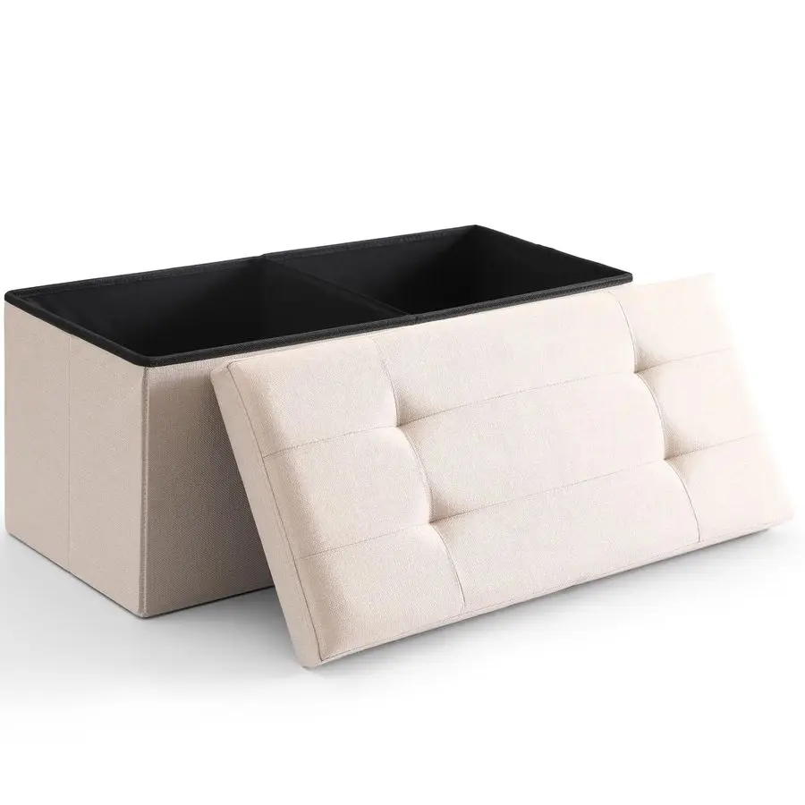 Storage Ottoman Bench Foldable Seat Footrest End of Bed Ottoman with Flipping Lid for Living Room, 75L, 30 inches Linen Fabric B
Storage Ottoman Bench Foldable Seat Footrest End of Bed Ottoman with Flipping Lid for Living Room, 75L, 30 inches Linen Fabric B