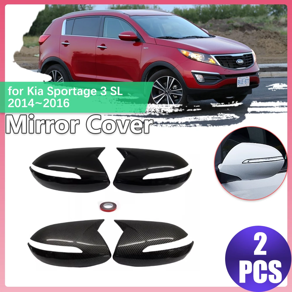 Car Mirror Cover for Kia Sportage 3 SL 2014~2016 ABS Carbon Fiber Black Trim Rearview Mirror Housing Sticker Part Accessories
Car Mirror Cover for Kia Sportage 3 SL 2014~2016 ABS Carbon Fiber Black Trim Rearview Mirror Housing Sticker Part Accessories