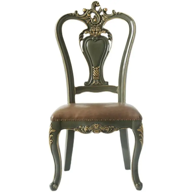 French classical solid wood hollow back dining room dining chair hand-carved French original new old
French classical solid wood hollow back dining room dining chair hand-carved French original new old