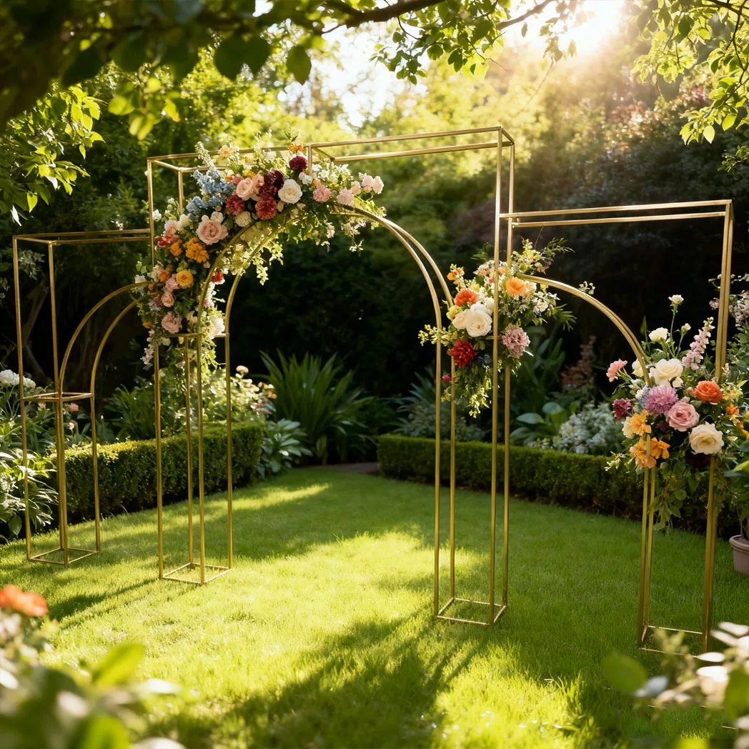 Metallic Gold Wedding Arch Stand Heavy-Duty Backdrop Frame for Christmas Party Rustproof Floral Indoor Outdoor Scene Decor
Metallic Gold Wedding Arch Stand Heavy-Duty Backdrop Frame for Christmas Party Rustproof Floral Indoor Outdoor Scene Decor
