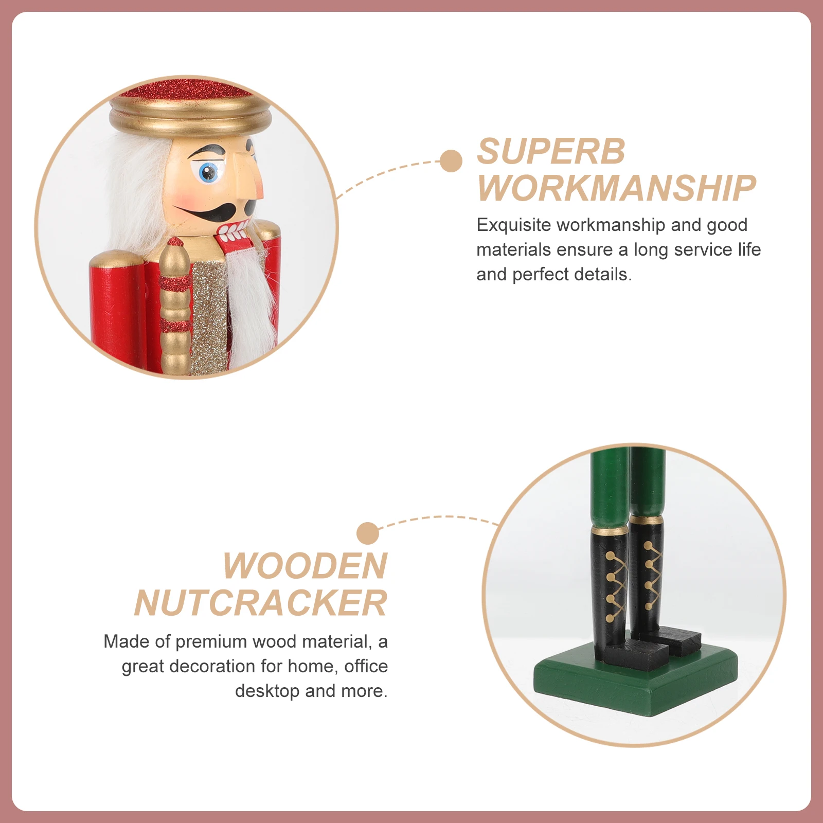 1pc Wooden Nutcracker Set Holiday Home Decor Festive Desktop Ornament For Living Room Bedroom Wedding Display
1pc Wooden Nutcracker Set Holiday Home Decor Festive Desktop Ornament For Living Room Bedroom Wedding Display