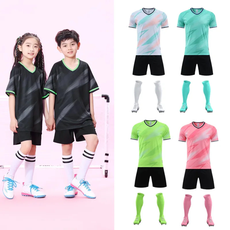 New Fast Drying Breathable Professional Kids Football Jersey Black T-shirt Sets Soccer Team Sport Uniform Custom Tracksuit
New Fast Drying Breathable Professional Kids Football Jersey Black T-shirt Sets Soccer Team Sport Uniform Custom Tracksuit