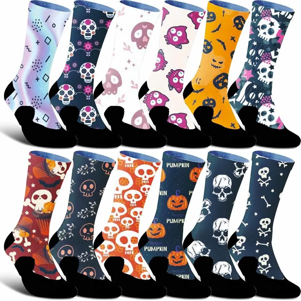 Creative skull pattern sports cycling socks of different sizes, breathable, sweat absorbing, suitable for sports enthusiasts
Creative skull pattern sports cycling socks of different sizes, breathable, sweat absorbing, suitable for sports enthusiasts