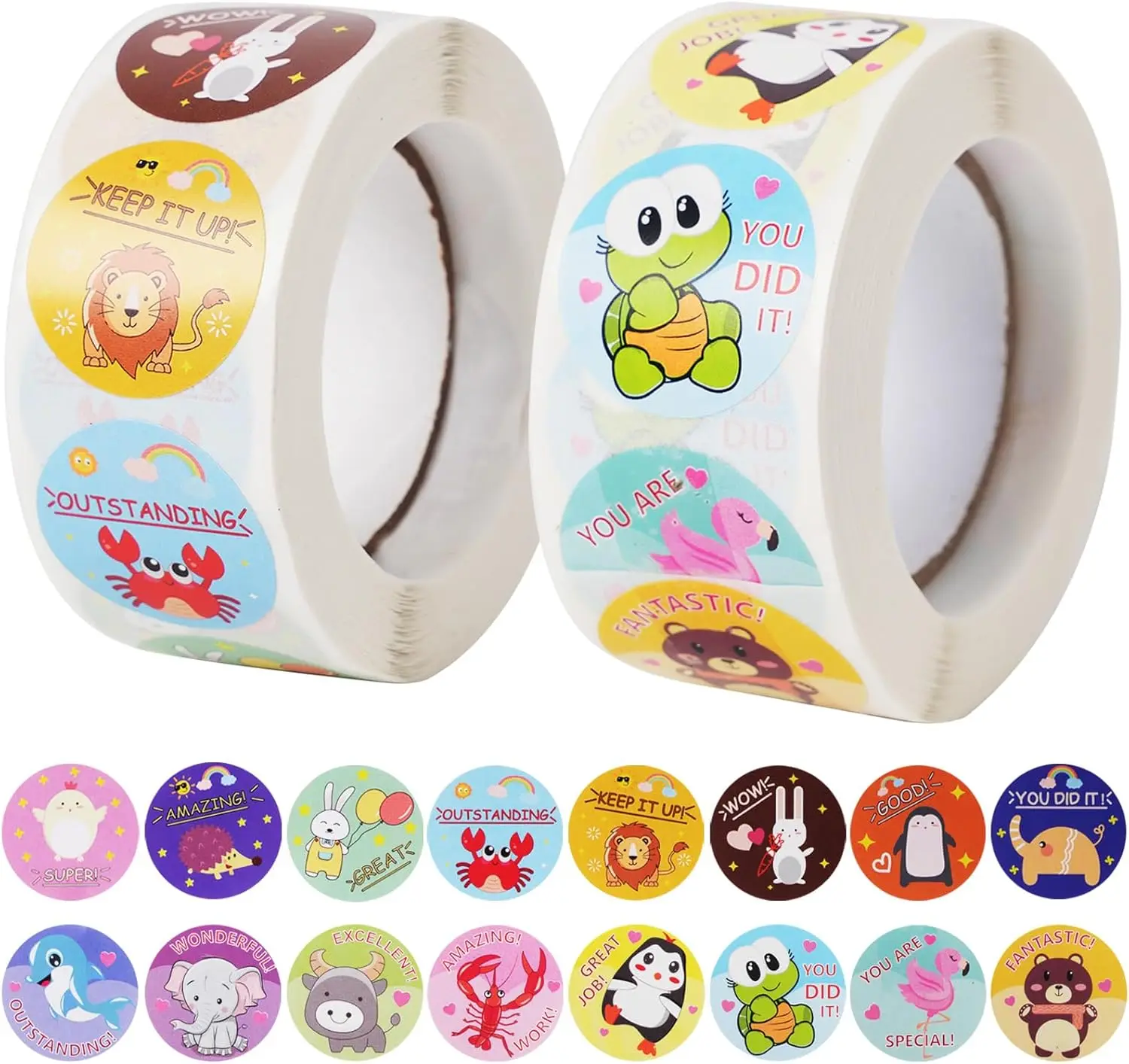 2 Rolls Reward Stickers for Kids Classroom,1000 Pieces Motivational Stickers for Teacher School Home
2 Rolls Reward Stickers for Kids Classroom,1000 Pieces Motivational Stickers for Teacher School Home