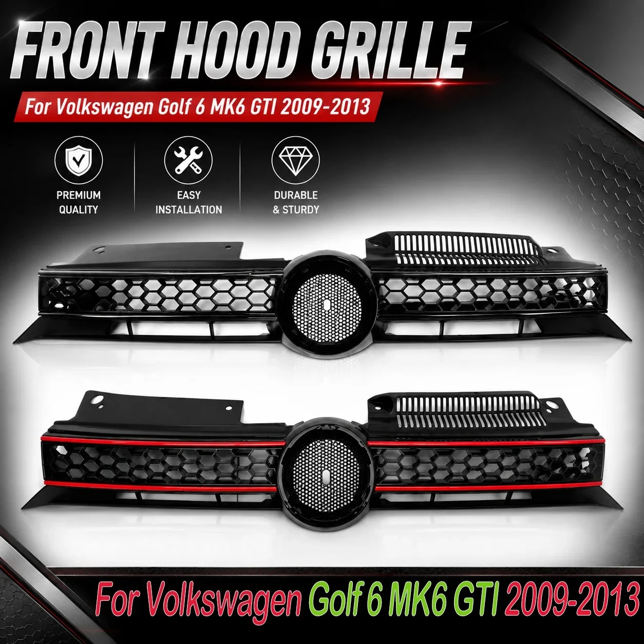 Modification Medium Net Suitable Air Intake Grille for Volkswagen Golf 6 MK6 GTI 2009-2013 Hood Grilles Body Kits Accessories
Modification Medium Net Suitable Air Intake Grille for Volkswagen Golf 6 MK6 GTI 2009-2013 Hood Grilles Body Kits Accessories