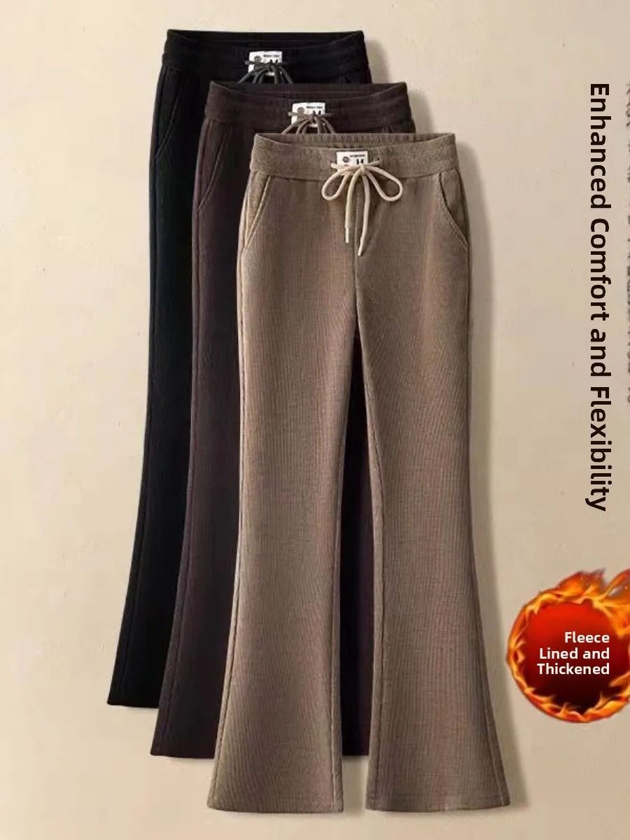 High Waist Slimming Corduroy Flared Pants Autumn Winter Casual Wear Knee Pad Health Ring Belted Design Fashionable Trendy
High Waist Slimming Corduroy Flared Pants Autumn Winter Casual Wear Knee Pad Health Ring Belted Design Fashionable Trendy