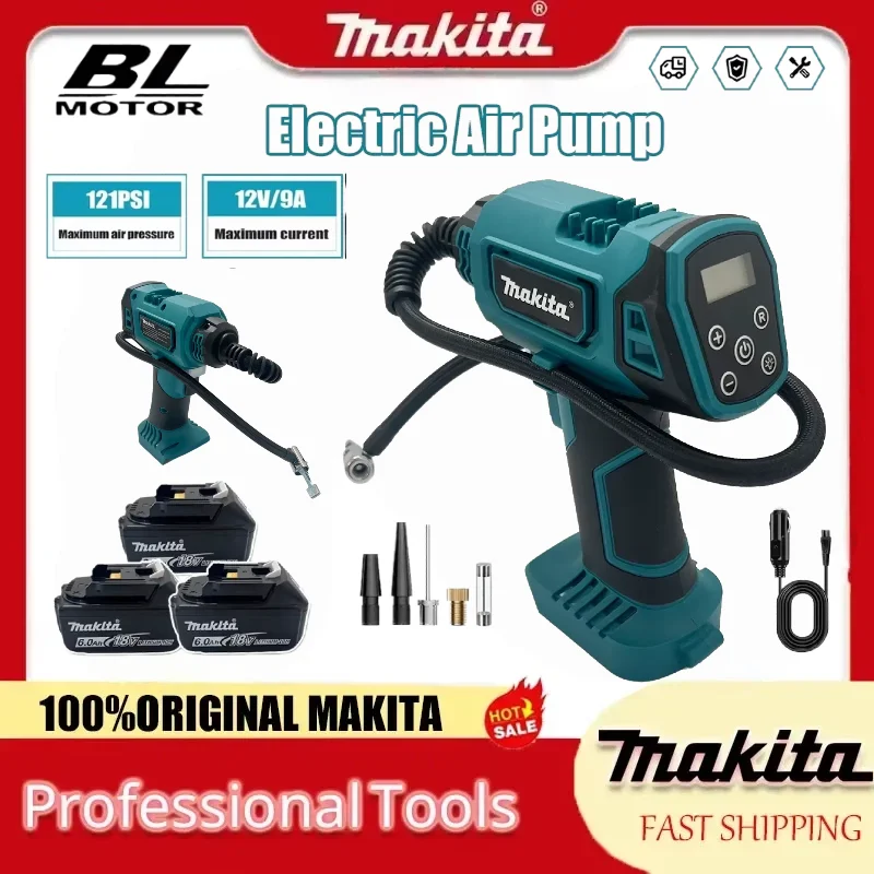 Makita Inflator Electric Air Pump Car mounted air compressor Automatic Handheld Air Compressor Power Tool For Makita 18V Battery
Makita Inflator Electric Air Pump Car mounted air compressor Automatic Handheld Air Compressor Power Tool For Makita 18V Battery