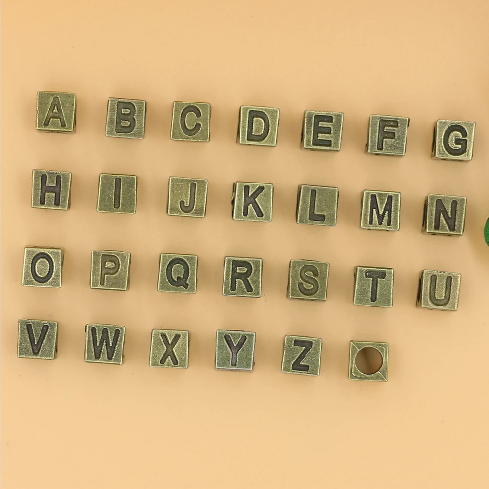 100 PCS Letter Bracelets and Beads Charm Jewelry Making Loose Pendant Alphabet Spacer Square Craft with Holes
100 PCS Letter Bracelets and Beads Charm Jewelry Making Loose Pendant Alphabet Spacer Square Craft with Holes