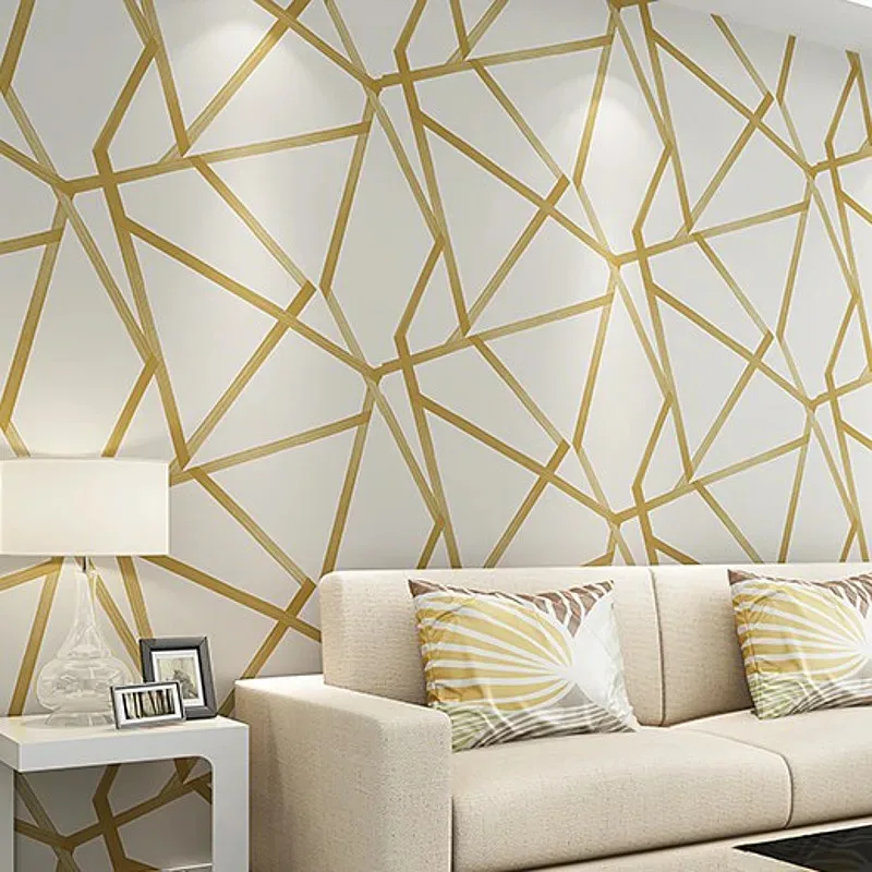 3D Non-woven WallPaper Modern Design Stripes Triangles Pattern Home Decor Non self-adhesive Wallpaper Bedroom Living Room Decor
3D Non-woven WallPaper Modern Design Stripes Triangles Pattern Home Decor Non self-adhesive Wallpaper Bedroom Living Room Decor