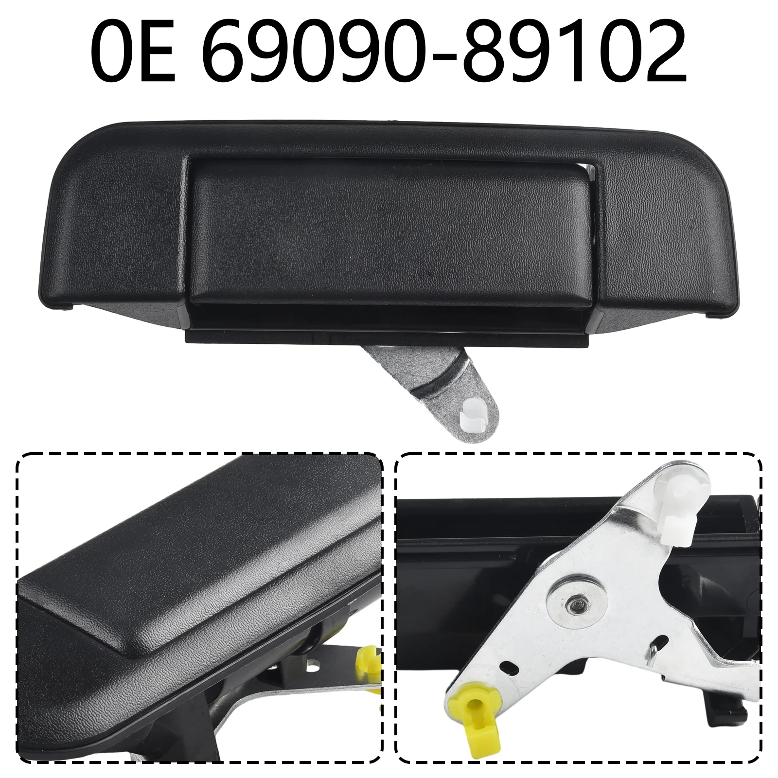 Ручка задней двери 1989-1995 2/4WD 69090-89102, черная защелка, задняя дверь, металлические аксессуары для задней двери
Ручка задней двери 1989-1995 2/4WD 69090-89102, черная защелка, задняя дверь, металлические аксессуары для задней двери
