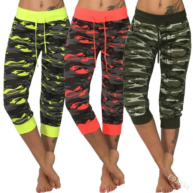 Women Camouflage Printed Drawstring Patchwork Slim Casual Calf-length Pants Trousers
Women Camouflage Printed Drawstring Patchwork Slim Casual Calf-length Pants Trousers
