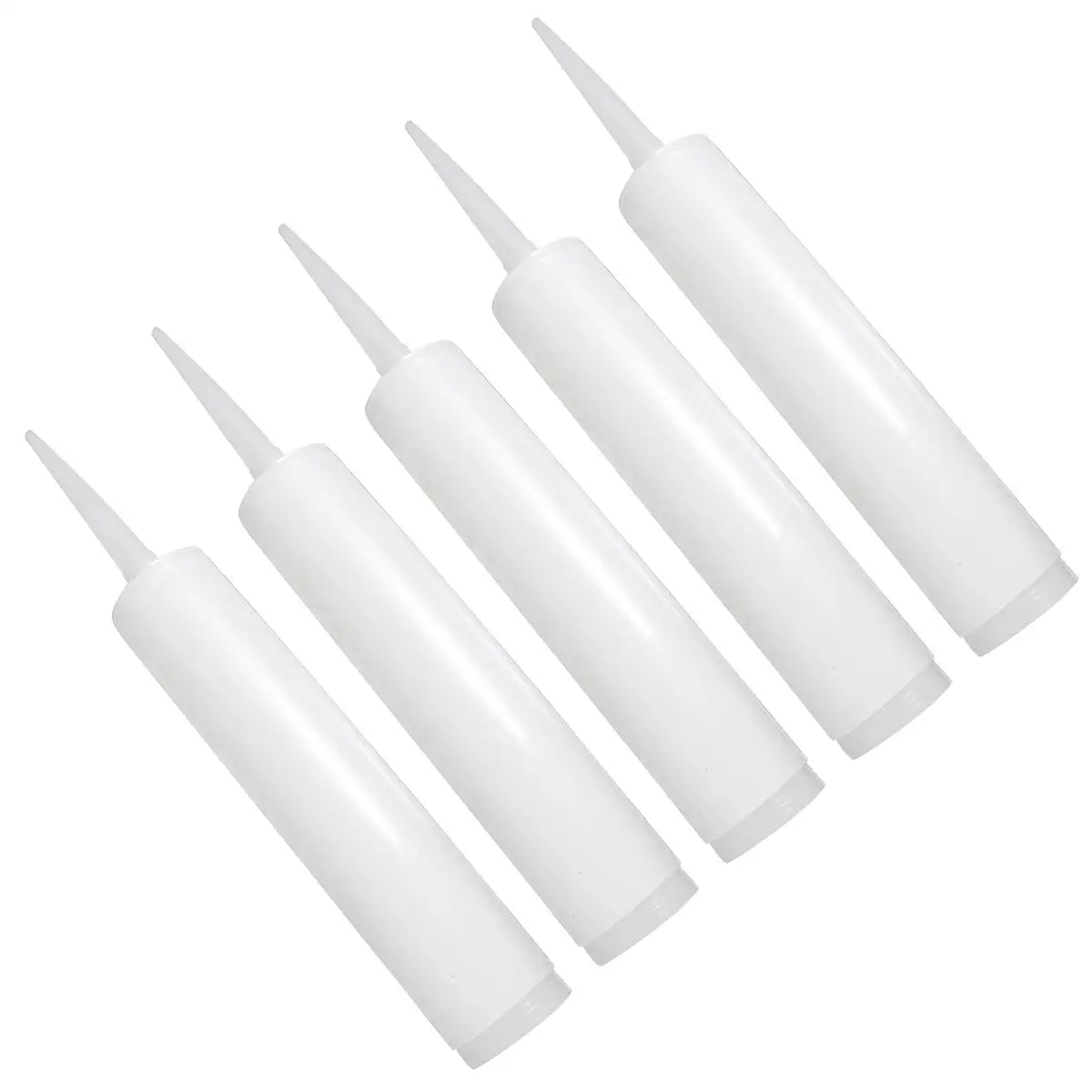 5 Pcs Empty Fillable Caulk Tubes Rubber Construction Tool Container Reusable White Plastic
5 Pcs Empty Fillable Caulk Tubes Rubber Construction Tool Container Reusable White Plastic