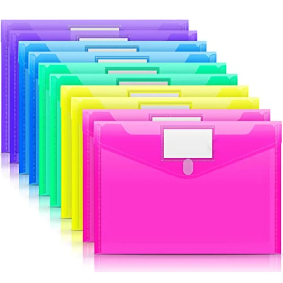 Pack File Folders, Clear Poly Envelopes Plastic Folders, Folder for Documents Letter A4 Size with Label Pocket, Teacher School
Pack File Folders, Clear Poly Envelopes Plastic Folders, Folder for Documents Letter A4 Size with Label Pocket, Teacher School