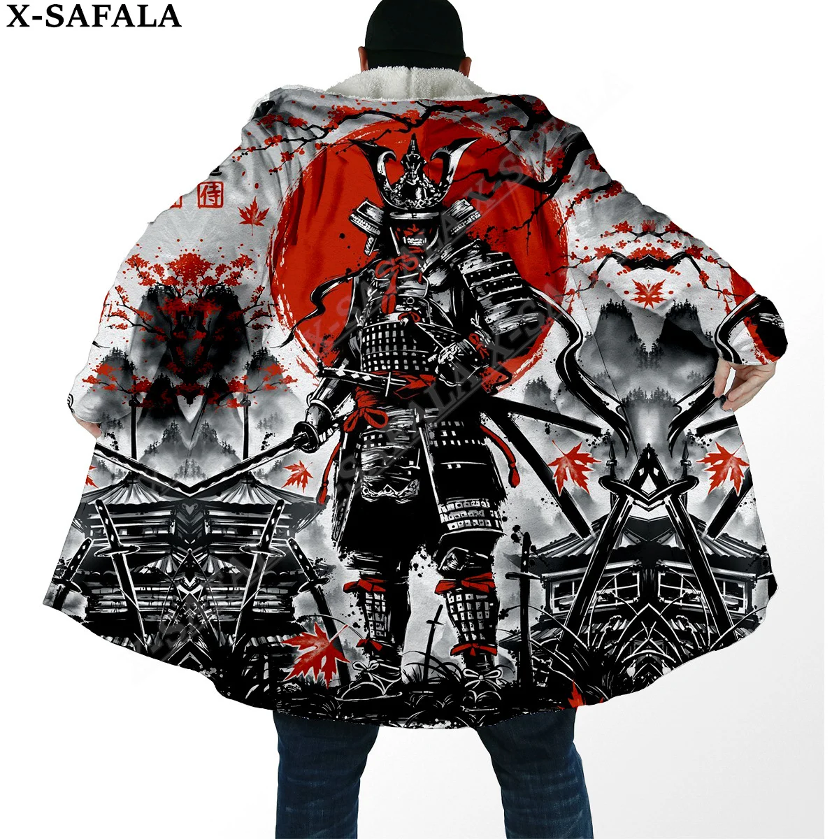 Japanese Samurai Oni Mask Tattoo Warrior Overcoat Coat 3D Print Thick Warm Hooded Cloak Men Windproof Fleece Unisex-16
Japanese Samurai Oni Mask Tattoo Warrior Overcoat Coat 3D Print Thick Warm Hooded Cloak Men Windproof Fleece Unisex-16