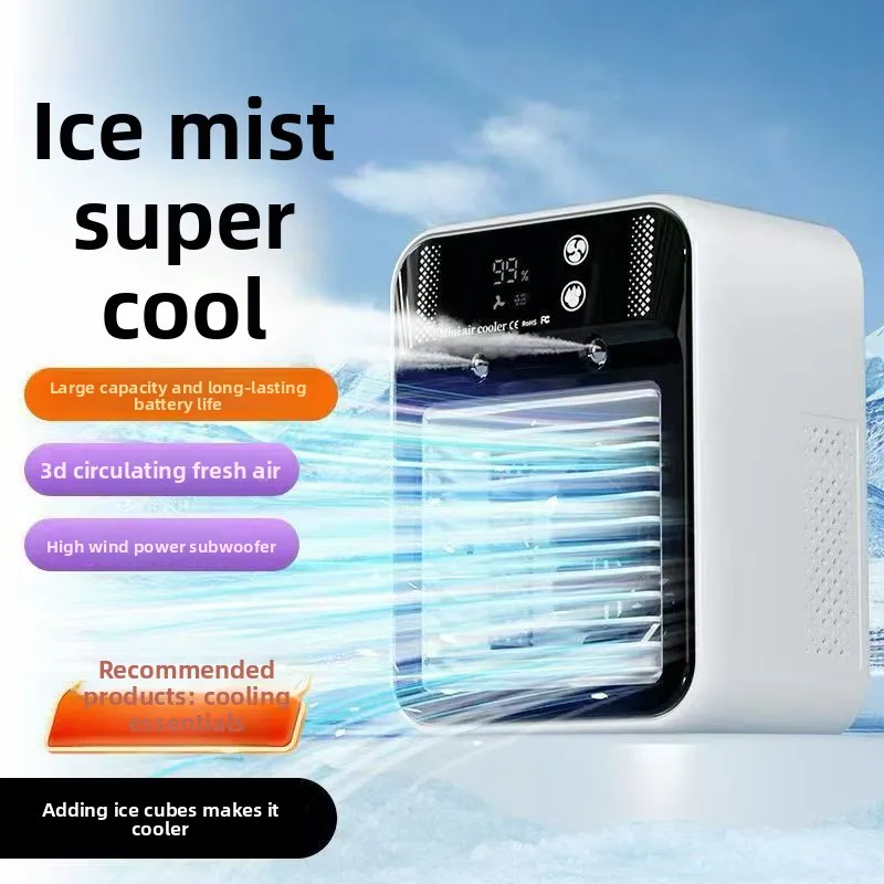 Household Small Air Conditioning Fan Portable Refrigeration USB Fan Mini Humidification Spray Cooler Desktop Electric Fan
Household Small Air Conditioning Fan Portable Refrigeration USB Fan Mini Humidification Spray Cooler Desktop Electric Fan