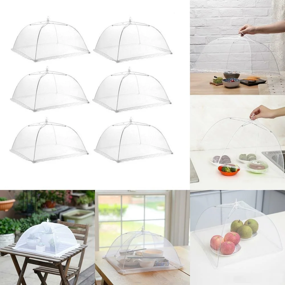 6pcs Large Pop Up Mesh Food Cover Tent Reusable Outdoor Picnic Anti Fly Net For Bowl Plate Utensils Drinks Snacks Fruit Camping
6pcs Large Pop Up Mesh Food Cover Tent Reusable Outdoor Picnic Anti Fly Net For Bowl Plate Utensils Drinks Snacks Fruit Camping