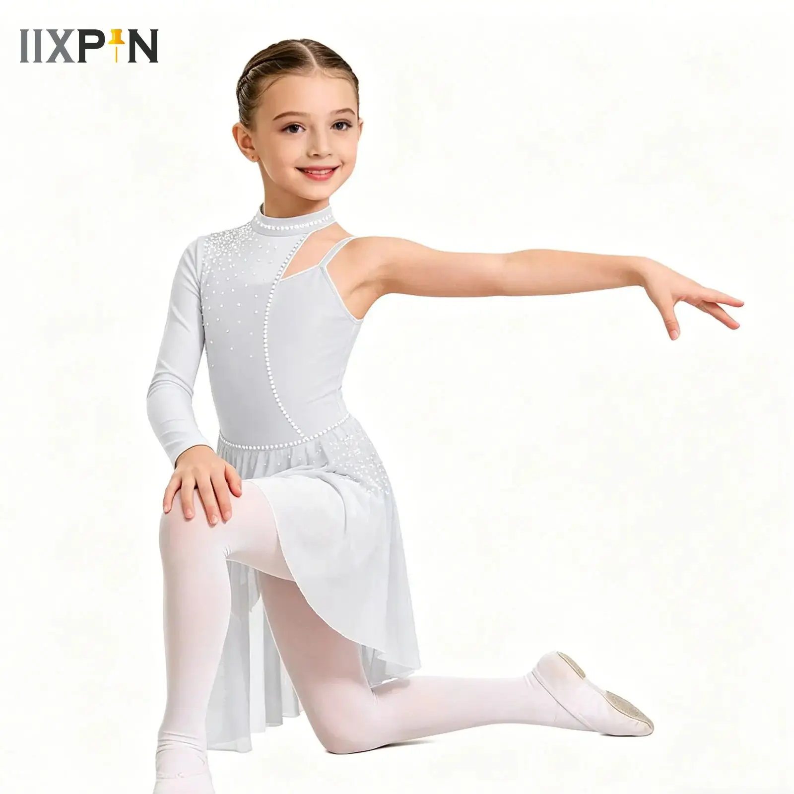 Ballet Lyrical Dance Dress for Kids Girls One Shoulder Asymmetric Skating Gymnastics Leotard Modern Contemporary Dance Costume
Ballet Lyrical Dance Dress for Kids Girls One Shoulder Asymmetric Skating Gymnastics Leotard Modern Contemporary Dance Costume