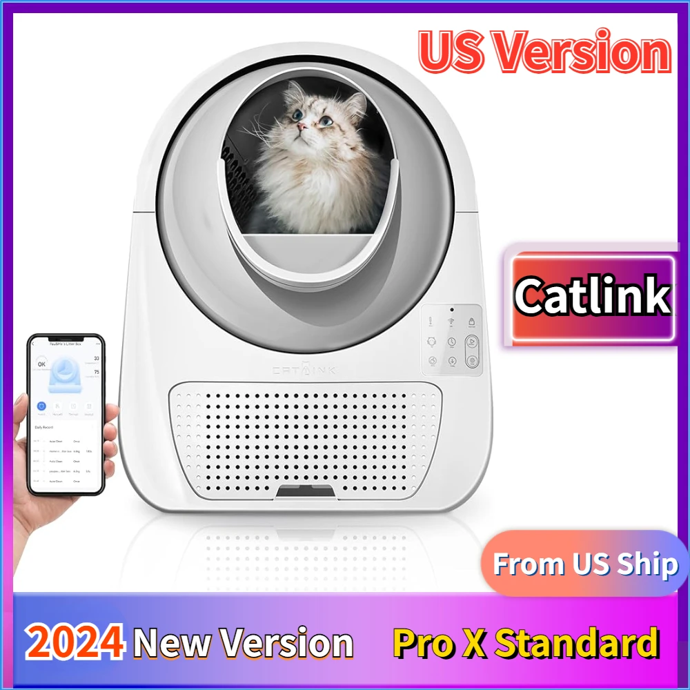 CATLINK Automatic Smart Cat Litter Box Self Cleaning APP Control Double Odor Semi-closed Smart Cleaning Control Robot Box 2024
CATLINK Automatic Smart Cat Litter Box Self Cleaning APP Control Double Odor Semi-closed Smart Cleaning Control Robot Box 2024