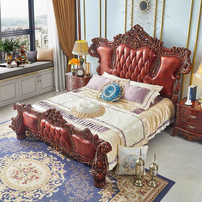 European-style all-solid wood bed 1.8 meters leather double bed American luxury villa 2.0 meters large bed master bedroom
European-style all-solid wood bed 1.8 meters leather double bed American luxury villa 2.0 meters large bed master bedroom