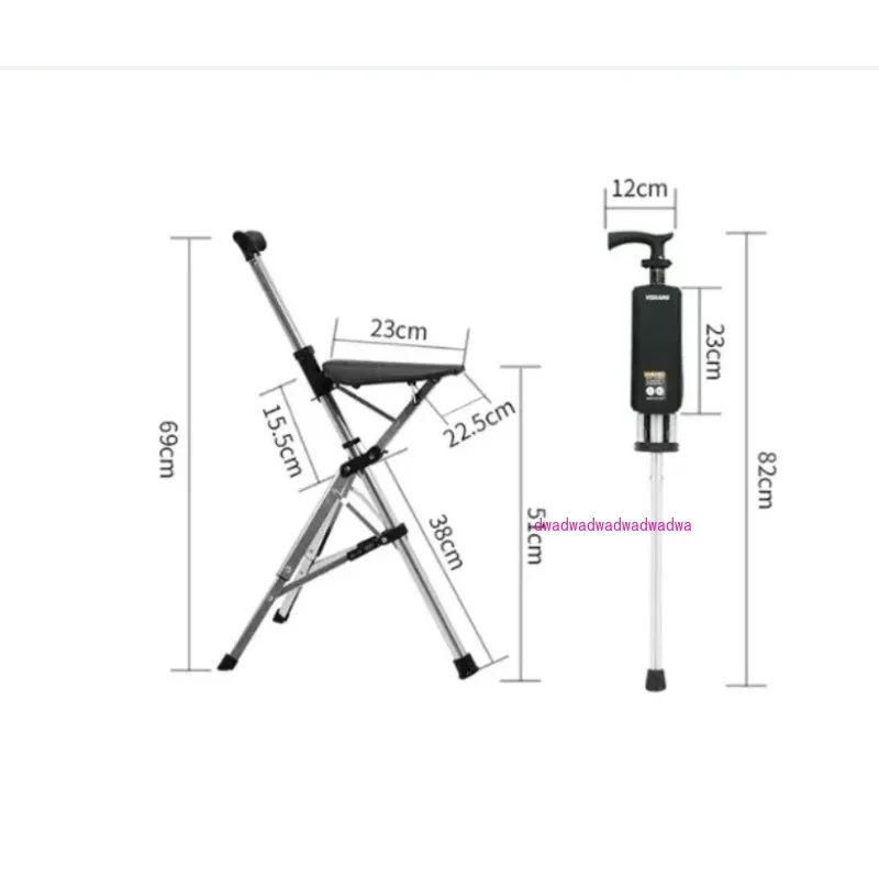 New High Quality Aluminum Alloy Foldable Walking Cane Stick With Seat Adjustable Elderly Crutch Chair With Stool 
New High Quality Aluminum Alloy Foldable Walking Cane Stick With Seat Adjustable Elderly Crutch Chair With Stool