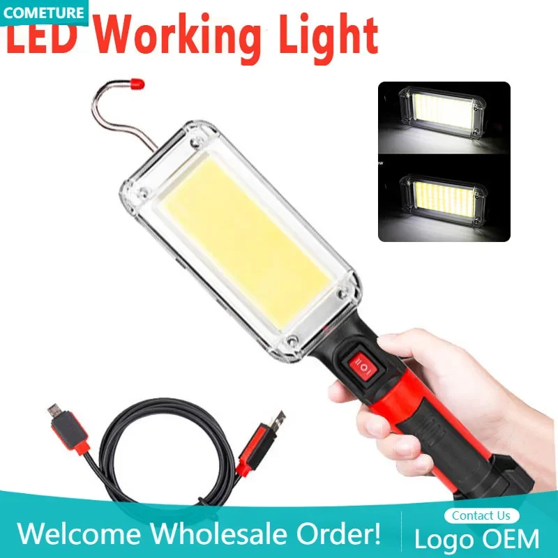 Powerful Portable Work Light COB USB Rechargeable Lantern Hook Magnet Camping Lamp Waterproof Camping Hiking Outdoor Tools
Powerful Portable Work Light COB USB Rechargeable Lantern Hook Magnet Camping Lamp Waterproof Camping Hiking Outdoor Tools