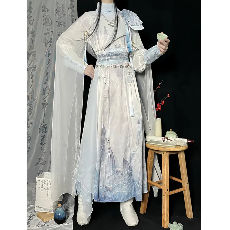 Floral Serenity Style Qingqiu Improved Round-neck Robe Ancient Style Youthful Martial Arts Hanfu Suit
Floral Serenity Style Qingqiu Improved Round-neck Robe Ancient Style Youthful Martial Arts Hanfu Suit