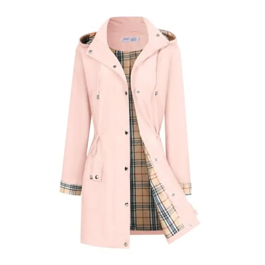 BBX Lephsnt Rain Coats for Women Waterproof Rain Jacket Lightweight Windbreaker Outdoor Hooded Trench Coat
BBX Lephsnt Rain Coats for Women Waterproof Rain Jacket Lightweight Windbreaker Outdoor Hooded Trench Coat