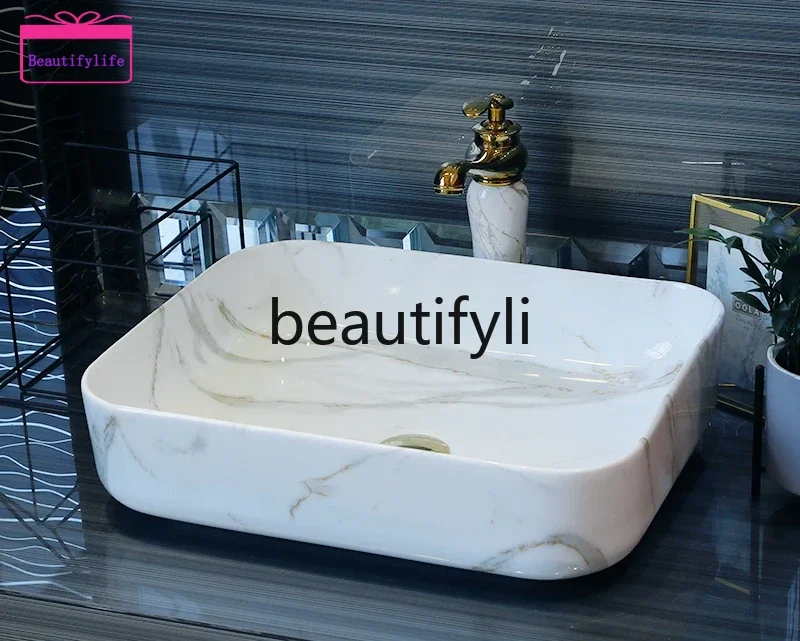 YL European bathroom face wash hand basin simple marble pattern ceramic table basin
YL European bathroom face wash hand basin simple marble pattern ceramic table basin