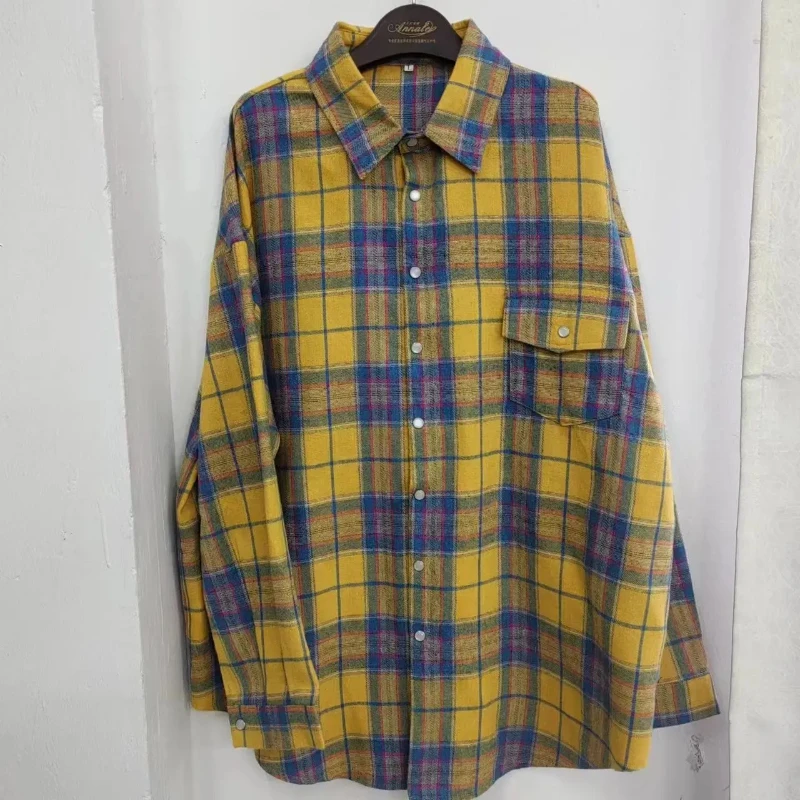 Collar Oversized Blouses for Women Fashion Spring Women's Shirts 2025 Vintage Loose Pocket Plaid Shirt Long Sleeve Turndown
Collar Oversized Blouses for Women Fashion Spring Women's Shirts 2025 Vintage Loose Pocket Plaid Shirt Long Sleeve Turndown